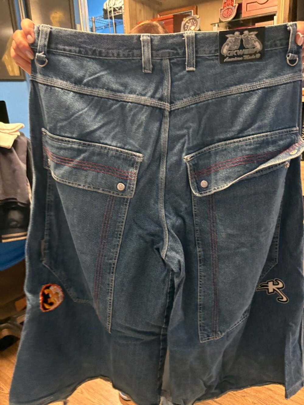 Vintage 1997 Kikwear American Made Ultra Wide Rave Jeans Full Length